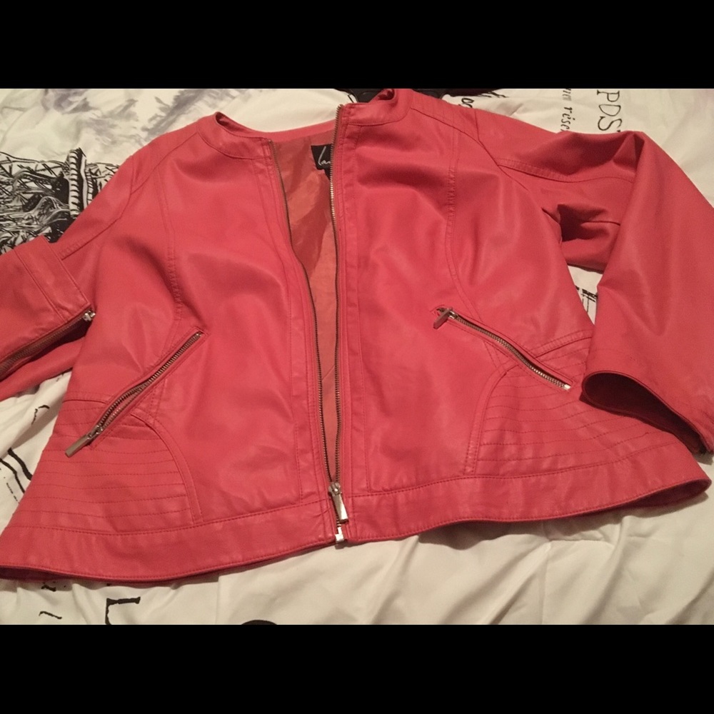 Make an Offer!! Faux leather Lane Bryant jacket.